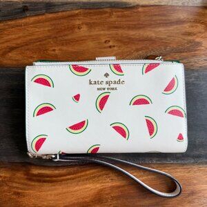 kate spade watermelon wristlet clutch wallet holds cell phone